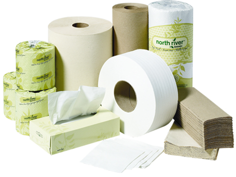 Sanitary paper products