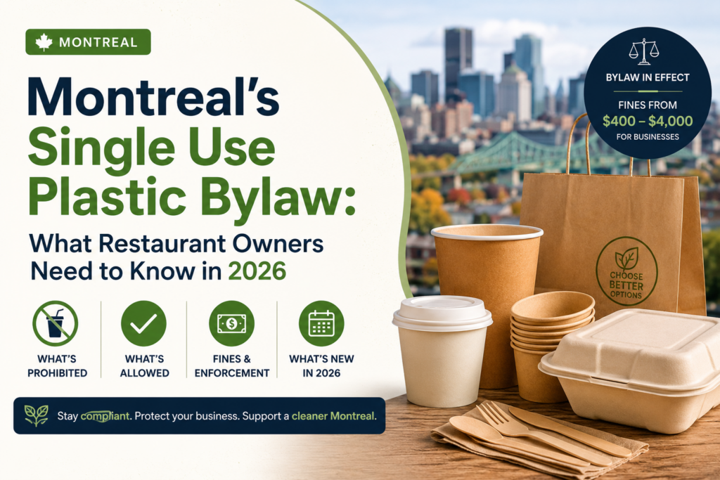 Montreal's Single Use Plastic Bylaw: What Restaurant Owners Need to Know in 2026